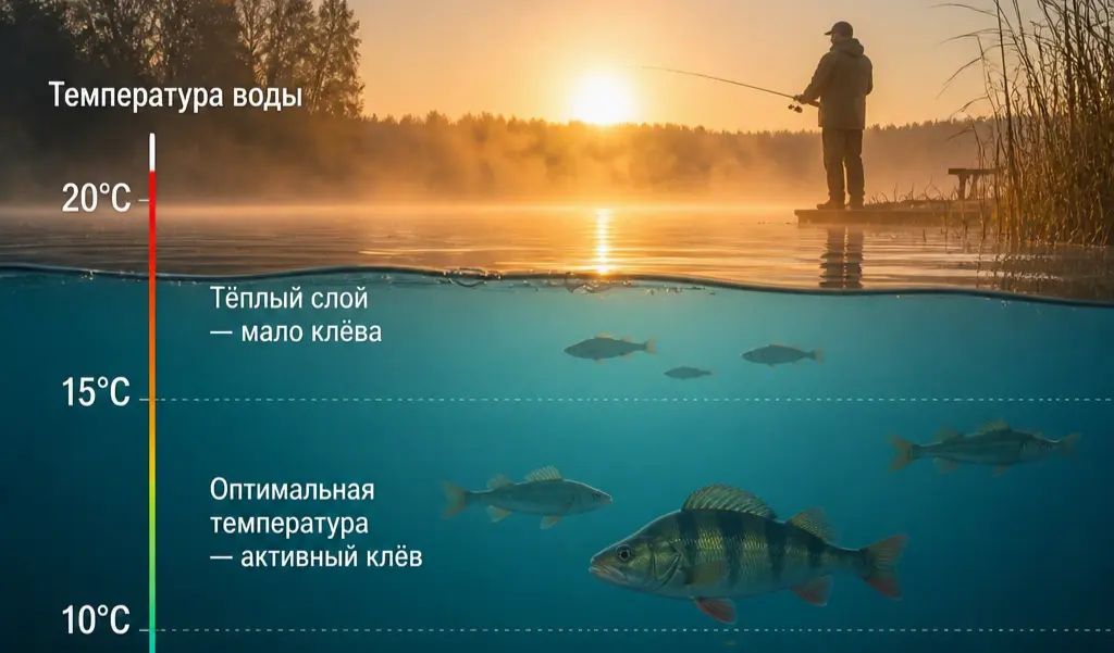 Температура воды и клёв рыбы: при каких значениях активны щука, окунь, судак и мирная рыба