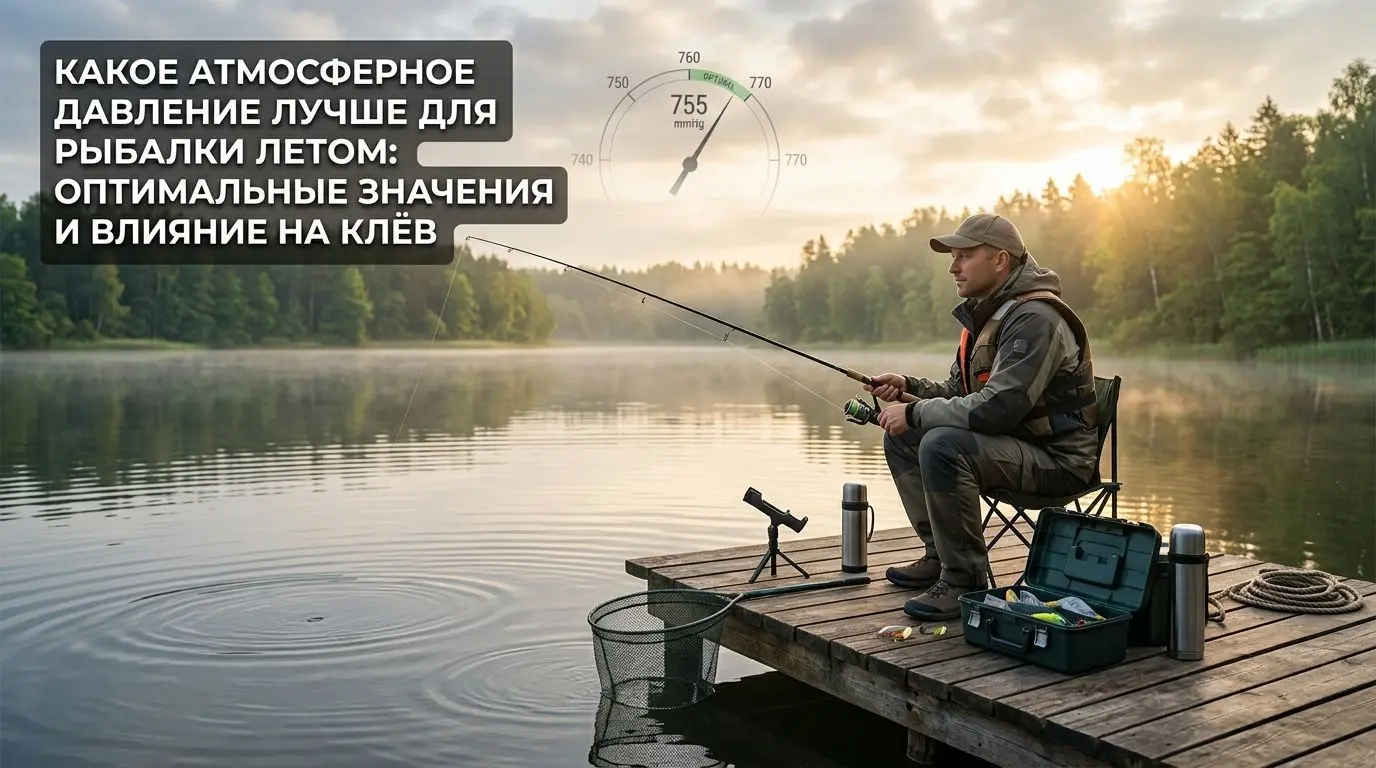 Какое атмосферное давление лучше для рыбалки летом: оптимальные значения и влияние на клёв