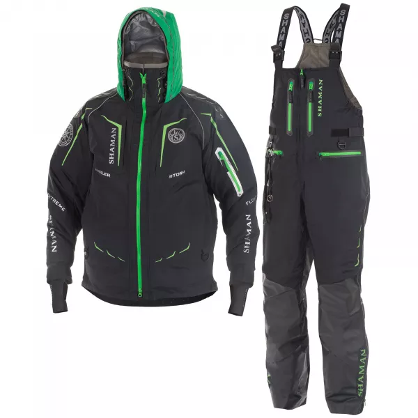 Костюм-поплавок зимний «Angler (-20)» (S-311-0, 46 - 48 / 176, Black/Green)